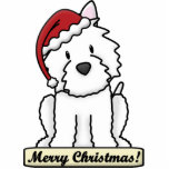 Cartoon Westie Christmas Ornament Photo Sculpture