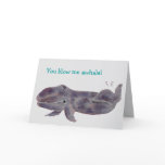 Cartoon Whale Baby Thank You Card
