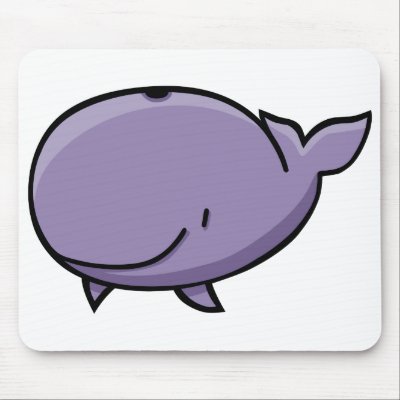 Cartoon Whale Mouse Pads by RandomGames