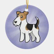 Cartoon Wire Fox Terrier Christmas Tree Ornaments