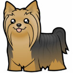 Cartoon Yorkshire Terrier (long hair no bow) Acrylic Cut Outs