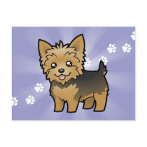 Cartoon Yorkshire Terrier (short hair no bow)