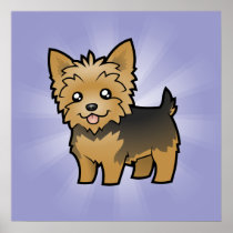 Cartoon Yorkshire Terrier (short hair no bow)