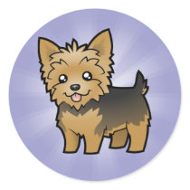 Cartoon Yorkshire Terrier (short hair no bow)