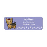 Cartoon Yorkshire Terrier (short hair with bow)