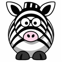 Cartoon Zebra Cut Outs