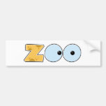 Cartoon ZOO Text Bumper Sticker