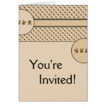 Cartwheel Bears Dots Invitation Card
