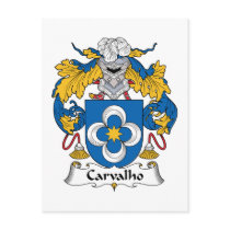 Carvalho Family Crest Post Cards