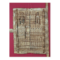 Carved door for a granary postcards