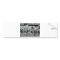 Carved Elephants Bumper Stickers