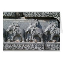 Carved Elephants Greeting Card
