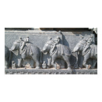Carved Elephants Picture Card