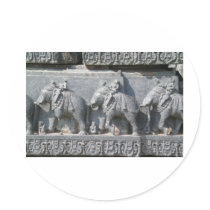Carved Elephants Stickers