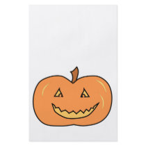 Carved Happy Pumpkin. Halloween. Flyers