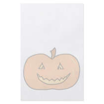 Carved Happy Pumpkin, Pale Colours. Halloween. Flyer Design