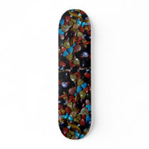 Carved hearts skate board