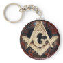Carved Plaque Masonic Key Chain