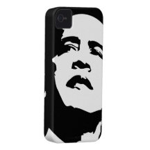 Cas 2012 de l'iPhone 4 d'Obama noir et blanc Coque iPhone 4