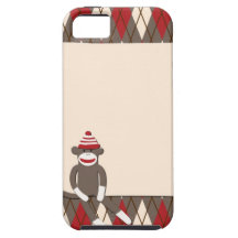 Cas à motifs de losanges de l'iPhone 5 de singe de Étuis iPhone 5