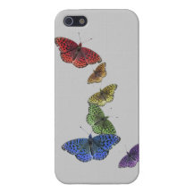 Cas de téléphone de papillons d'arc-en-ciel iPhone 5 case