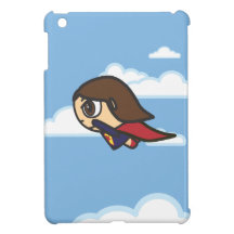 Cas d'iPad de fille de super héros mini