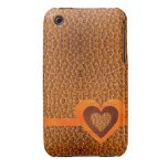 Cas en cuir d'Iphone 3 de compagnon d'or de crocod Coques iPhone 3 Case-Mate