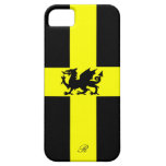 Cas patriotique de l'iPhone 5 de noir de jaune de  Coque iPhone 5