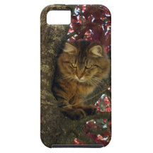 Cas pelucheux de l'iPhone 5 d'Animal-amants de cha Coques iPhone 5 Case-Mate