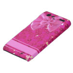 Cas rose de téléphone des paillettes DROID RAZR Coques Motorola Droid RAZR