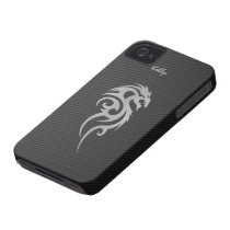 Cas tribal argenté de l'iPhone 4 de tatouage de dr coques case-mate