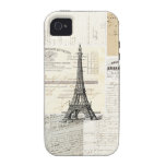 Cas vintage de Français de Paris iPhone 4 Case