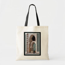 Casablanca--Woman at Mosque Canvas Bag