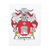 Casanova Family Crest Postcard
