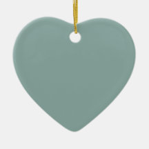 Cascade Blue Sage Save the Date Heart Ornament