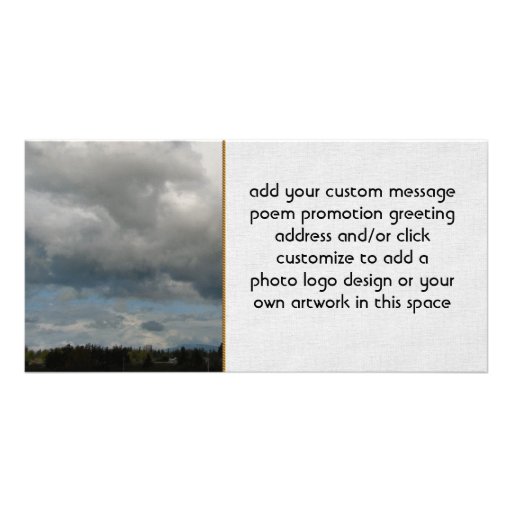 Cascade Foothills And Clouds Custom Photo Card