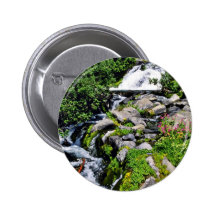 Cascade - Mt. Rainier National Park Pinback Button