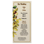 Cascade of Yellow Orchids Wedding Program Personalized Rack Card