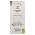 Cascade of Yellow Orchids Wedding Program Personalized Rack Card