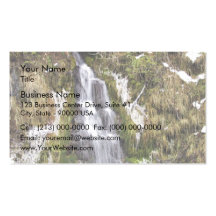 Cascade par la banque neigeuse modèle de carte de visite