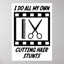 Cascades de cheveux de coupe posters