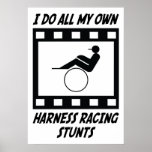 Cascades de course d'attelages posters