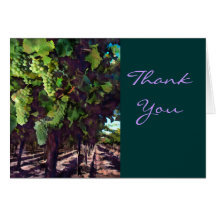Cascading Grapes Thanks Card