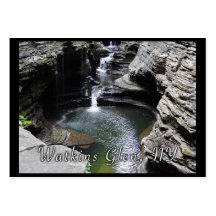Cascading Waterfalls Green Pool Business Card Templates