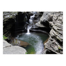 Cascading Waterfalls Green Pool Business Cards