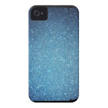 Case-Mate Case Blue Glitter Photograph Helga Contr iPhone 4 Cases