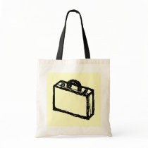 Case Sketch. Black and Cream. Suitcase, Briefcase Bags