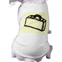 Case Sketch. Black and Cream. Suitcase, Briefcase Pet Shirt