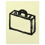 Case Sketch. Black and Cream. Suitcase, Briefcase Full Color Flyer