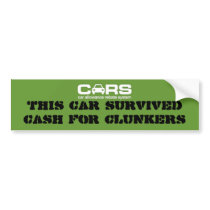 Cash for Clunkers Bumper Stickers